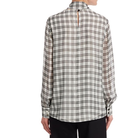 ST. JOHN
Sheer Prince of Wales Plaid Blouse - Picture 4 of 14